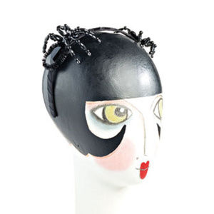 Halloween Black Crystal Stones Spider Headband NEW